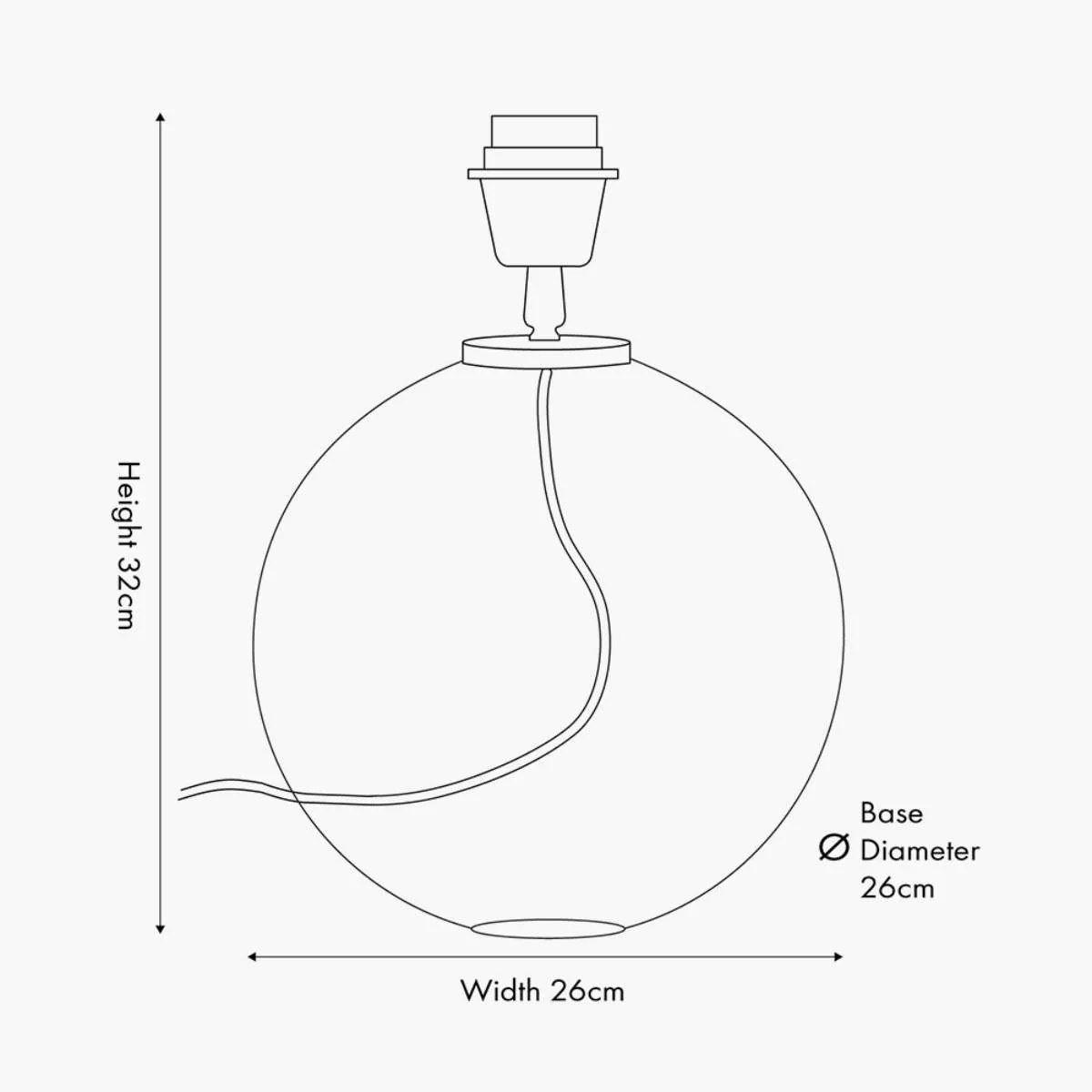 Pacific Lifestyle Camille Smoke Grey Circle Design Handcut Glass Table Lamp Base - Image 11