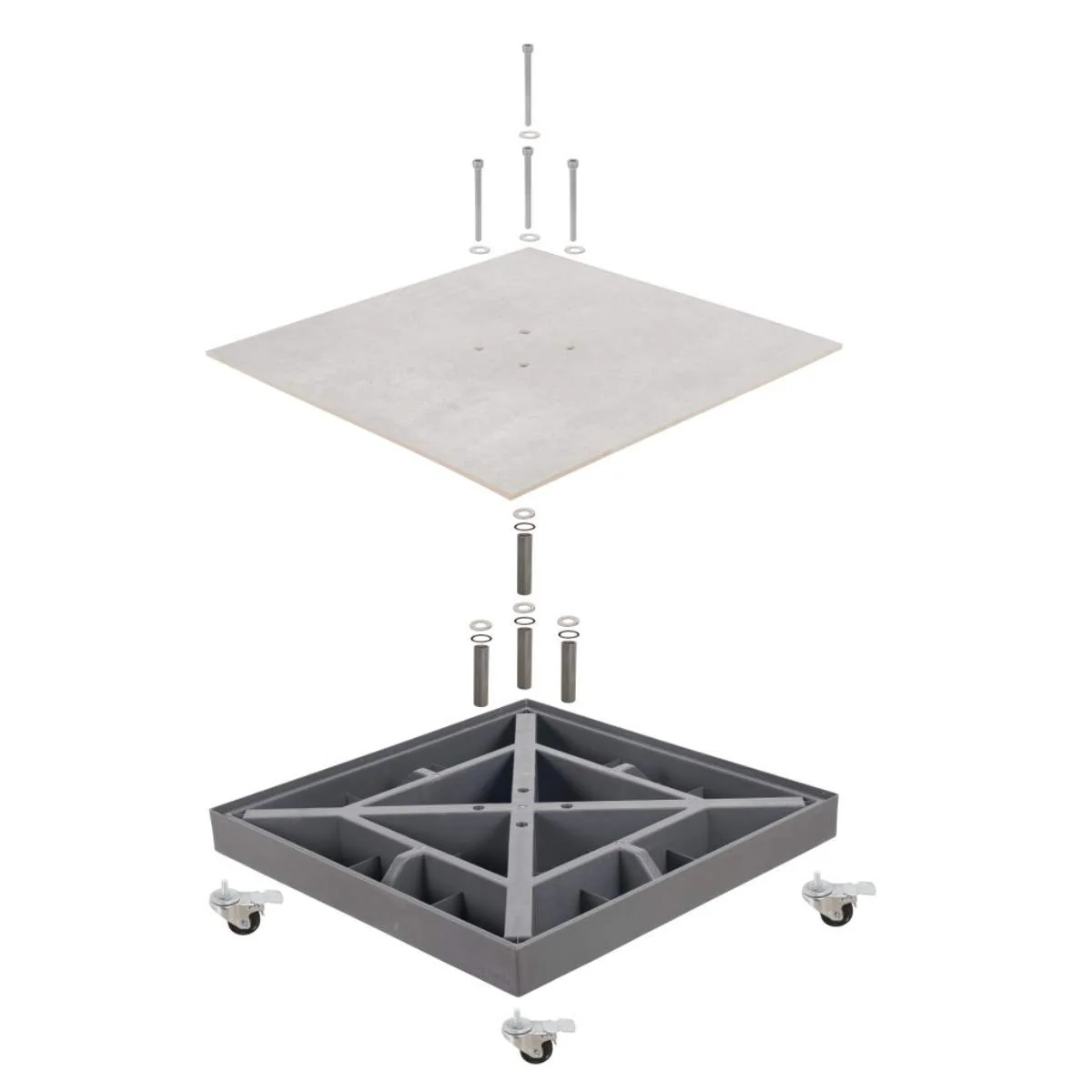 Pacific Lifestyle Ceramica Grey 90KG Wheeled Parasol Base - Image 9