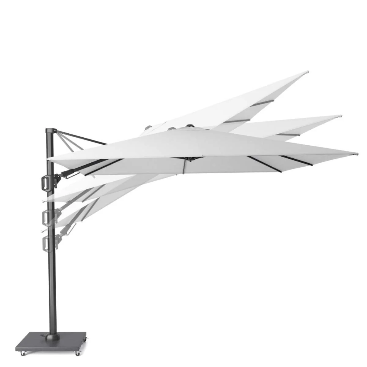 Pacific Lifestyle Challenger T2 3.5 x 2.6m Rectangular Anthracite Free Arm Parasol - Image 13