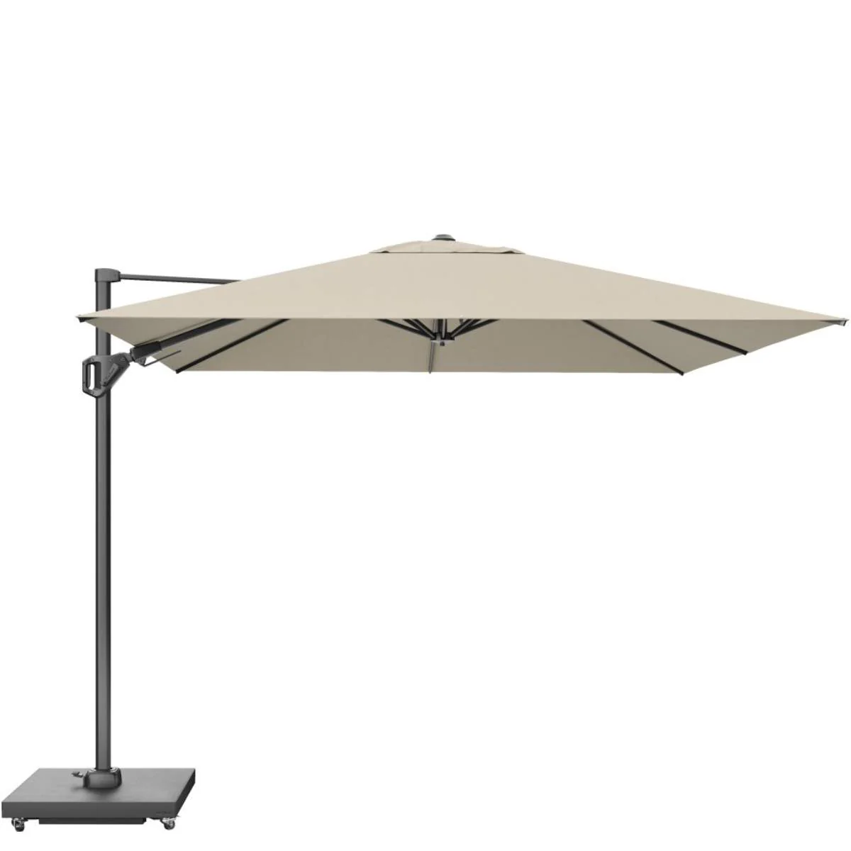Pacific Lifestyle Challenger T2 3.5 x 2.6m Rectangular Champagne Free Arm Parasol