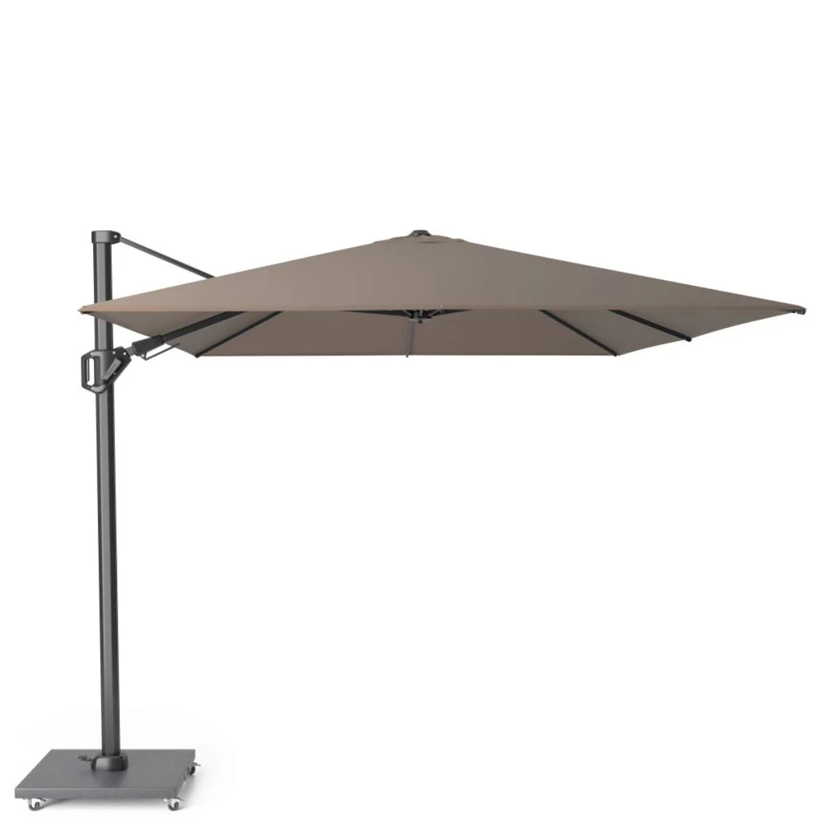 Pacific Lifestyle Challenger T2 3.5 x 2.6m Rectangular Premium Havana Taupe Free Arm Parasol