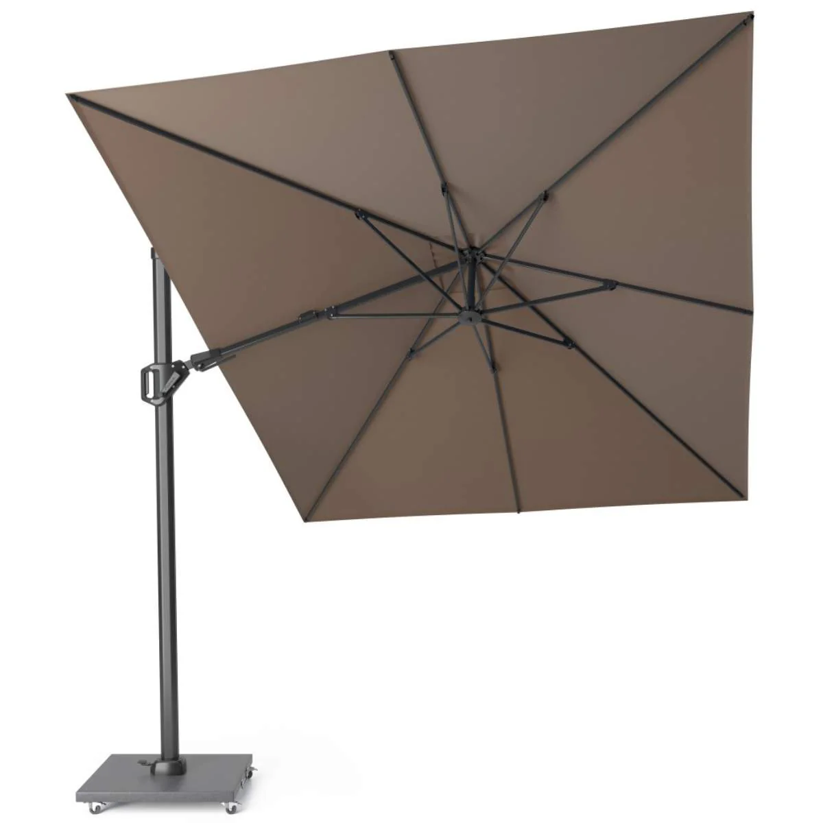 Pacific Lifestyle Challenger T2 3.5 x 2.6m Rectangular Premium Havana Taupe Free Arm Parasol - Image 2