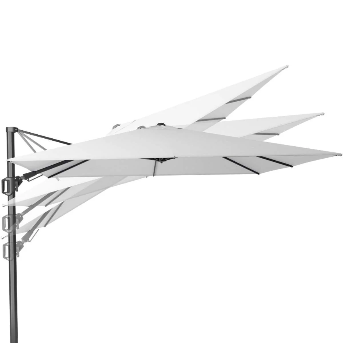Pacific Lifestyle Challenger T2 3.5 x 2.6m Rectangular Premium Lush Green Free Arm Parasol - Image 6