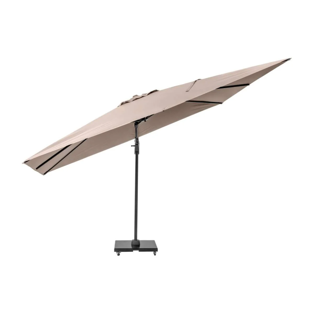 Pacific Lifestyle Challenger T2 3.5 x 2.6m Rectangular Taupe Free Arm Parasol - Image 2