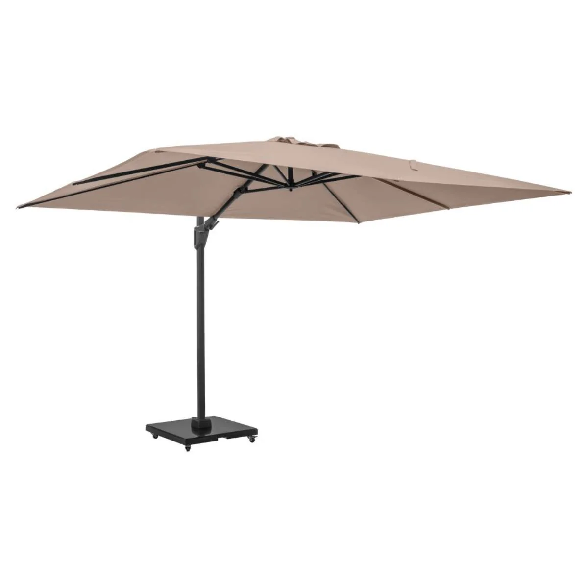 Pacific Lifestyle Challenger T2 3.5 x 2.6m Rectangular Taupe Free Arm Parasol - Image 3