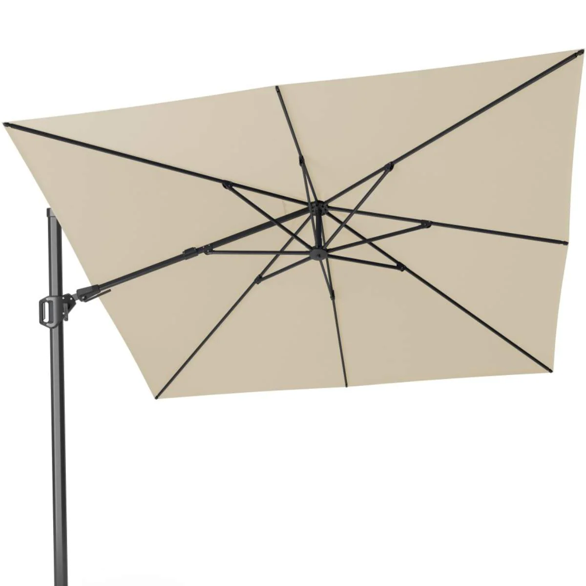 Pacific Lifestyle Challenger T2 3m Square Premium Champagne Free Arm Parasol - Image 2