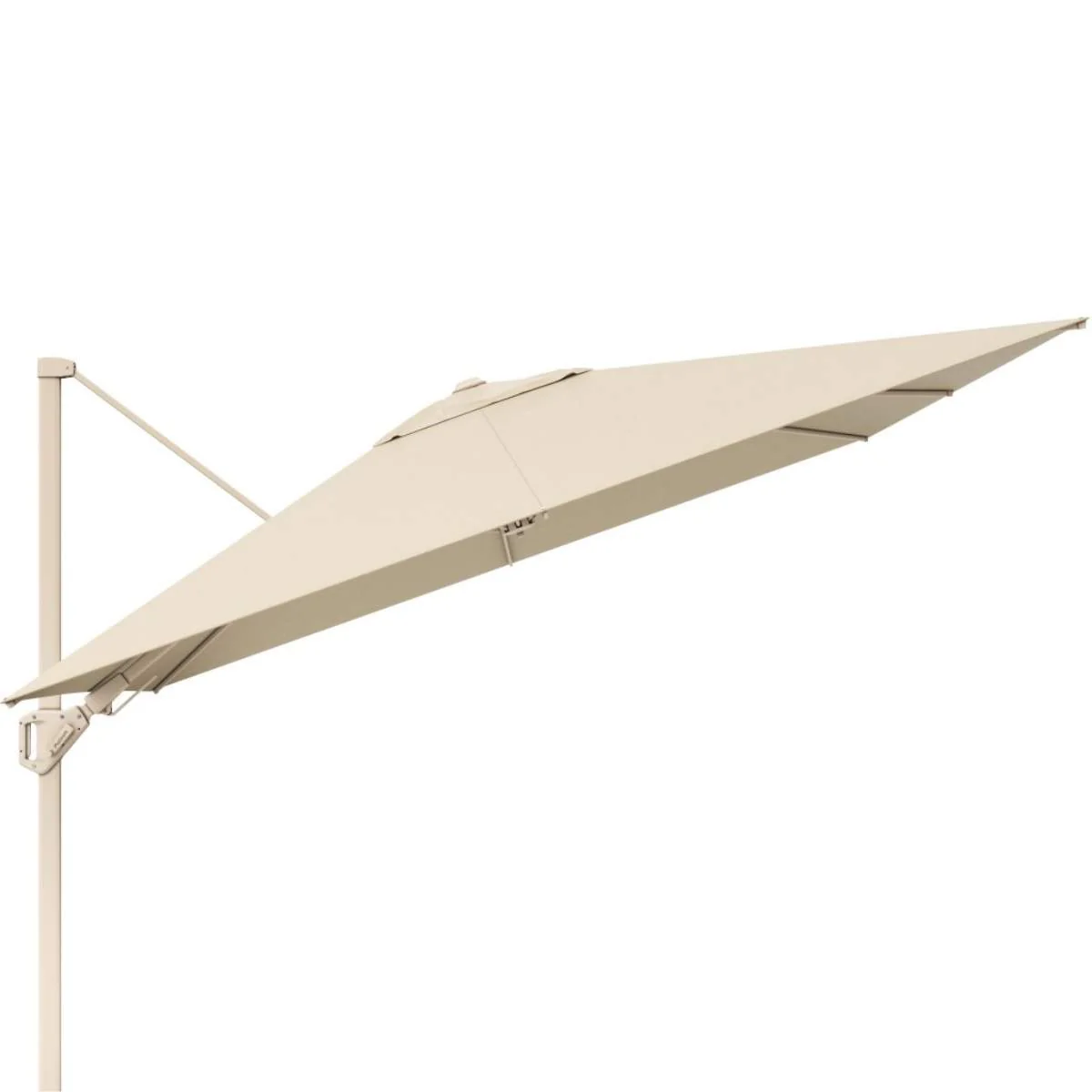 Pacific Lifestyle Challenger T2 3m Square Sandstone / Champagne Free Arm Parasol - Image 2