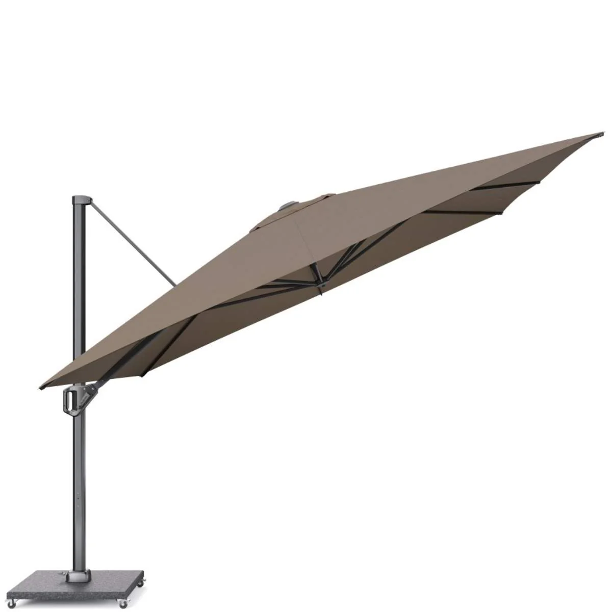 Pacific Lifestyle Challenger Telescopic T1 3.5m Square Havana Taupe Parasol - Image 2