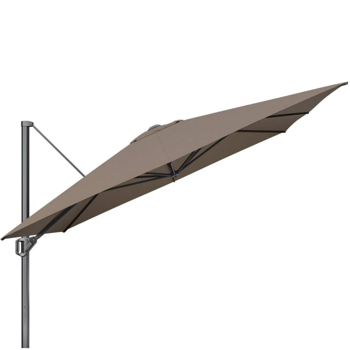 Pacific Lifestyle Challenger Telescopic T1 3.5m Square Havana Taupe Parasol - Image 4