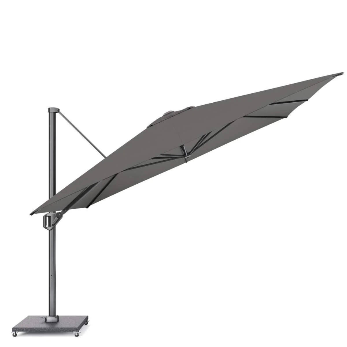 Pacific Lifestyle Challenger Telescopic T1 3.5m Square Manhattan Grey Parasol - Image 2