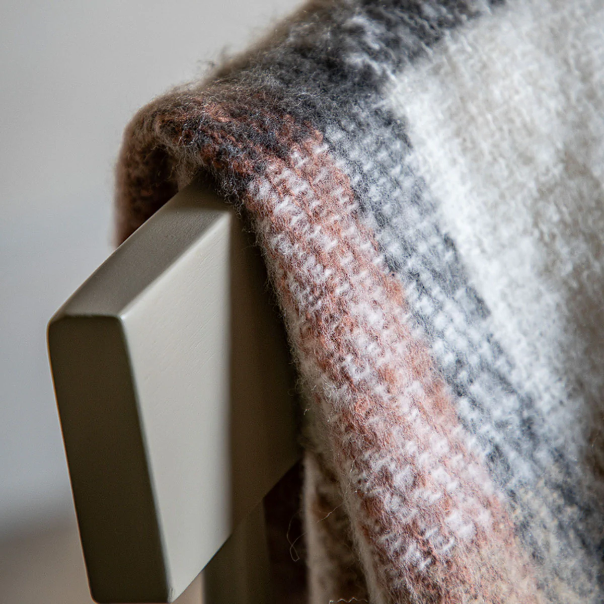 Gallery Direct Check Faux Mohair Throw - Image 6