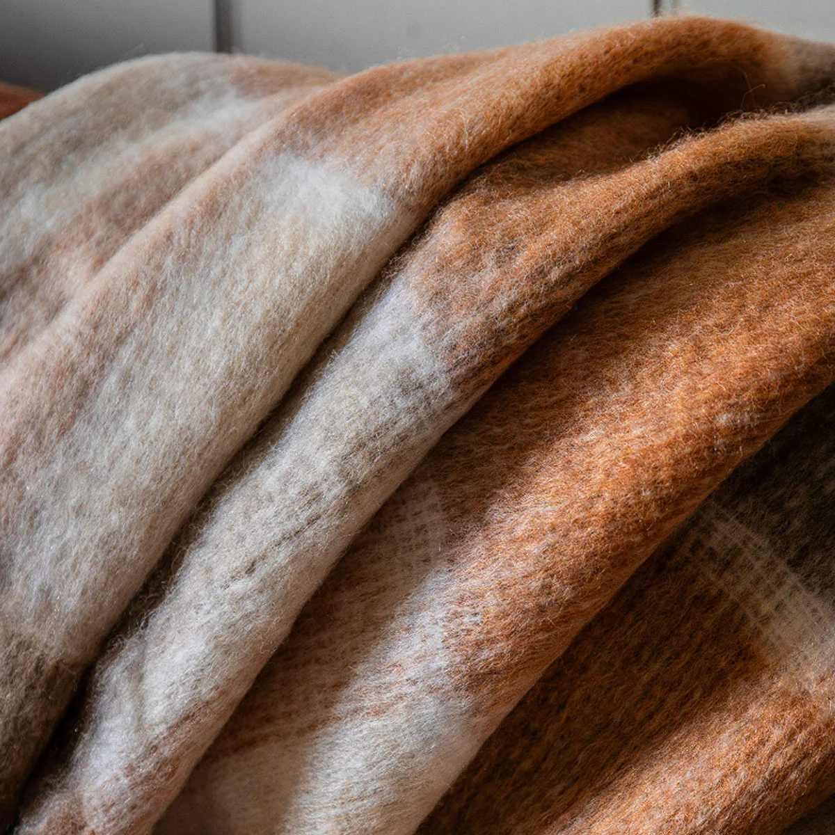 Gallery Direct Check Faux Mohair Throw - Image 12