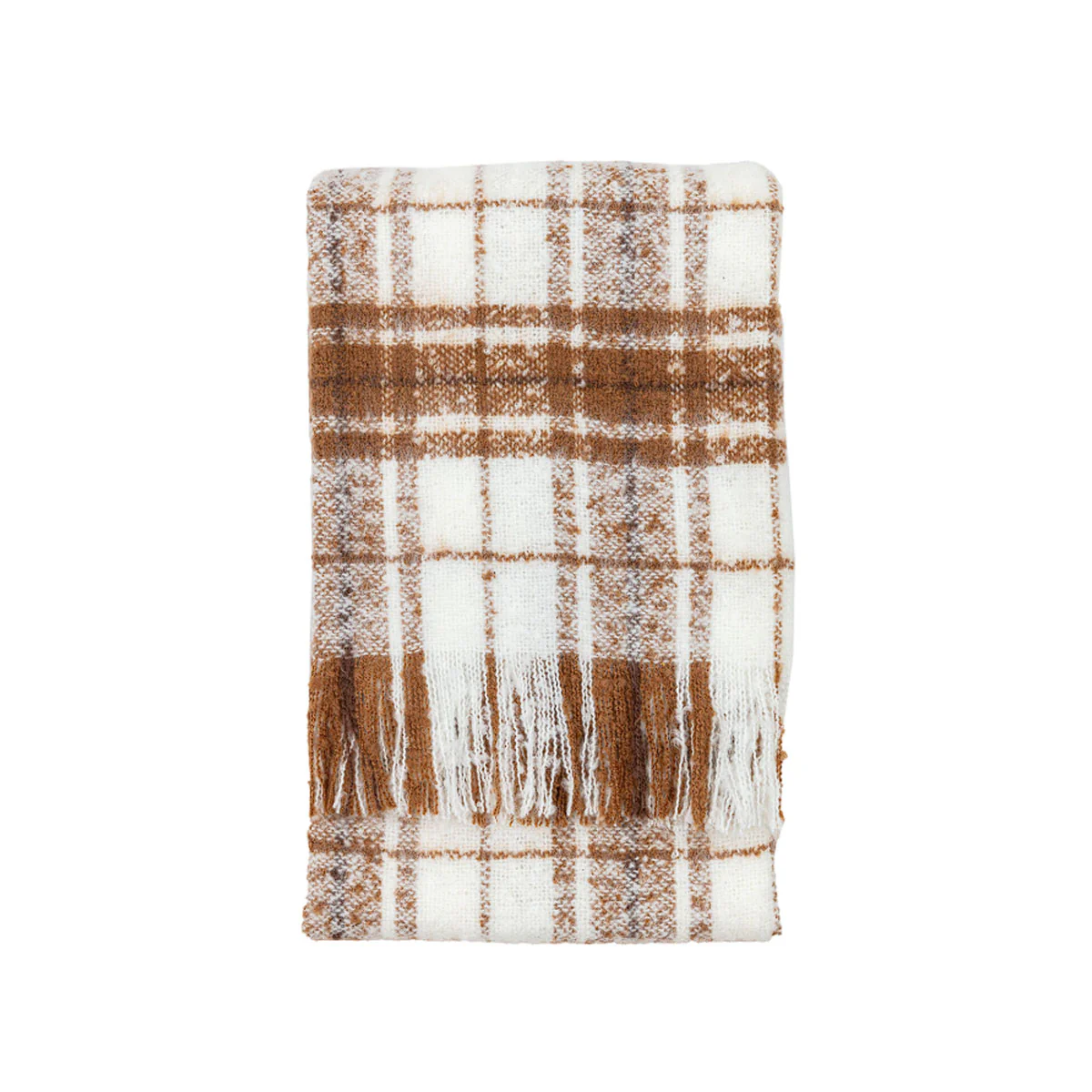 Gallery Direct Check Faux Mohair Throw - Image 3