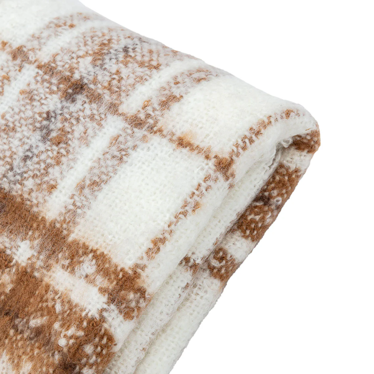 Gallery Direct Check Faux Mohair Throw - Image 7