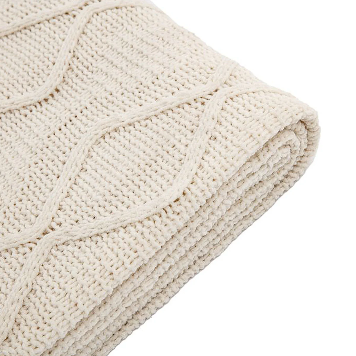 Gallery Direct Chenille Cable Throw - Image 3