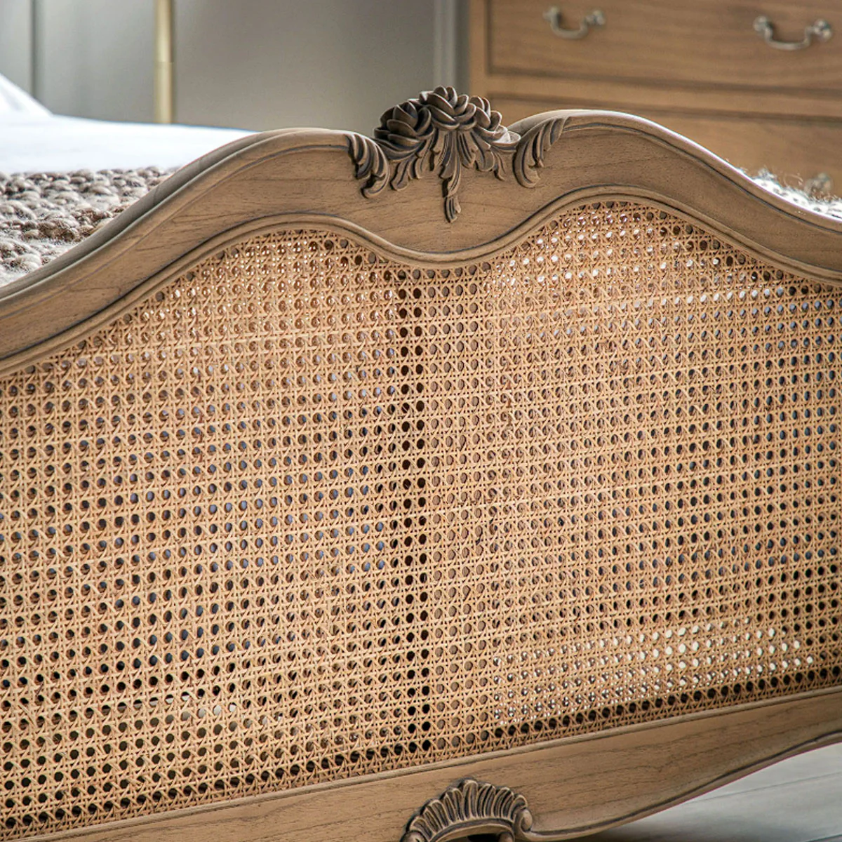 Gallery Direct Chic Cane Bed Weathered - Image 4