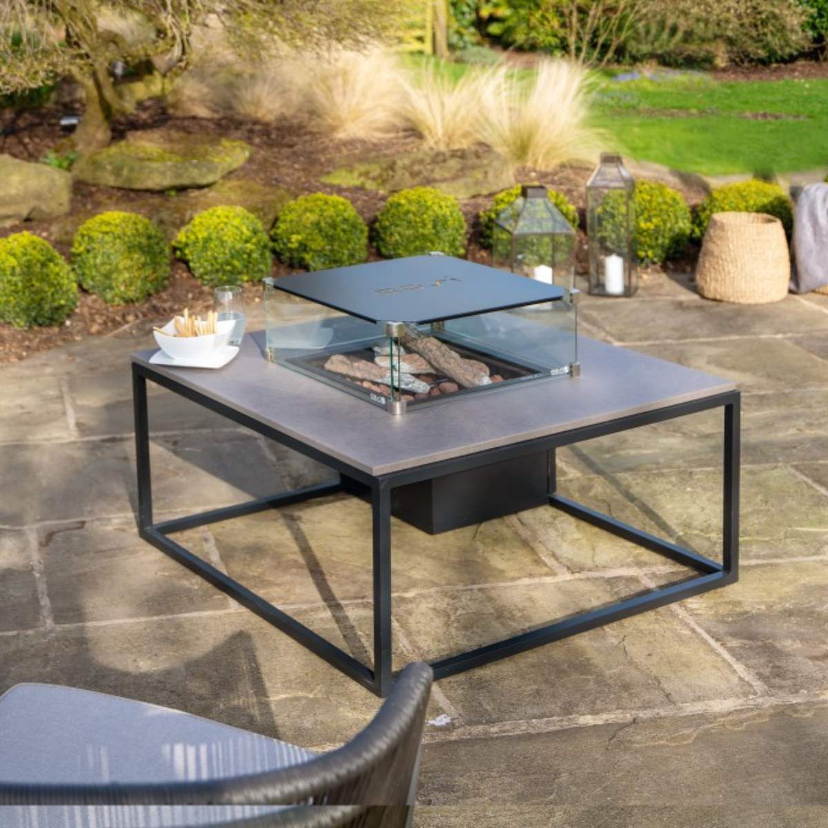 Pacific Lifestyle Cosiloft 100 Black and Grey Fire Pit Table - Image 7