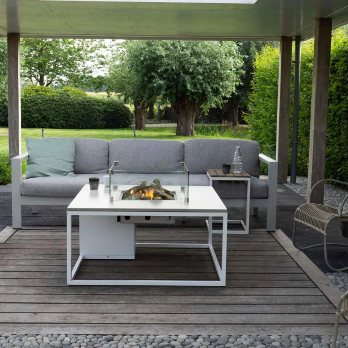 Pacific Lifestyle Cosiloft 100 White and Grey Fire Pit Table - Image 6
