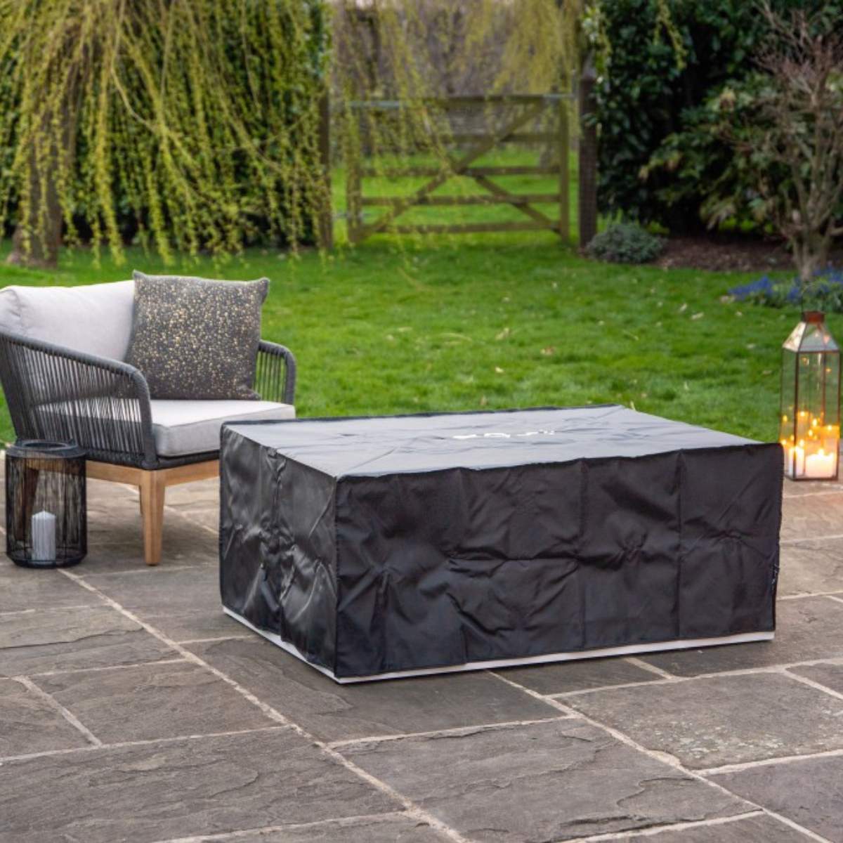 Pacific Lifestyle Cosiloft 120 White and Grey Fire Pit Table - Image 7