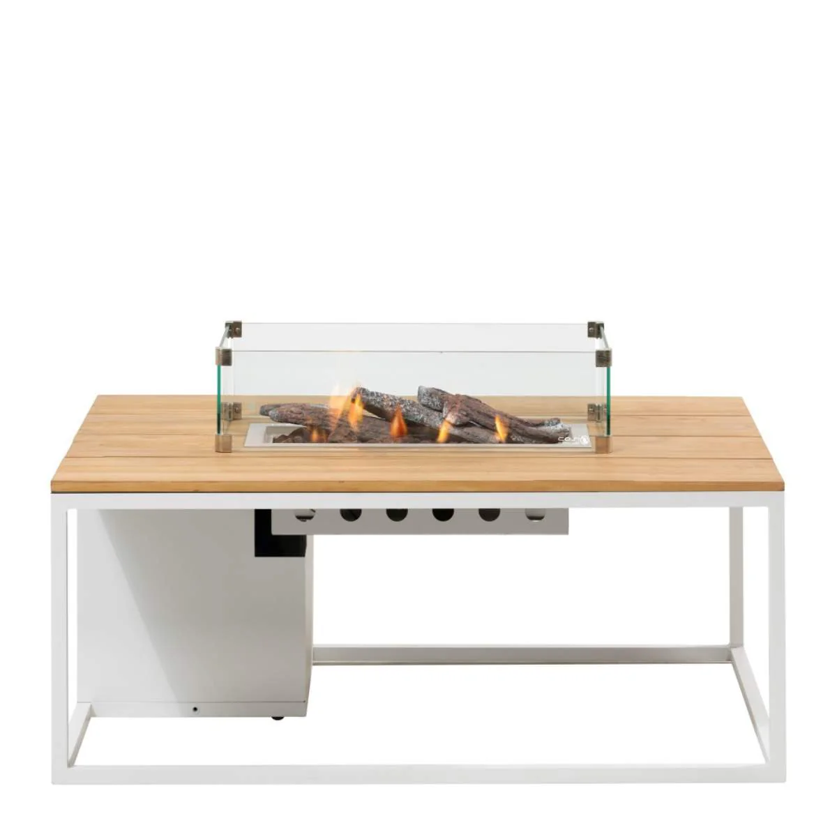 Pacific Lifestyle Cosiloft 120 White and Teak Fire Pit Table