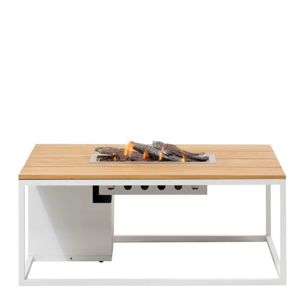 Pacific Lifestyle Cosiloft 120 White and Teak Fire Pit Table - Image 3