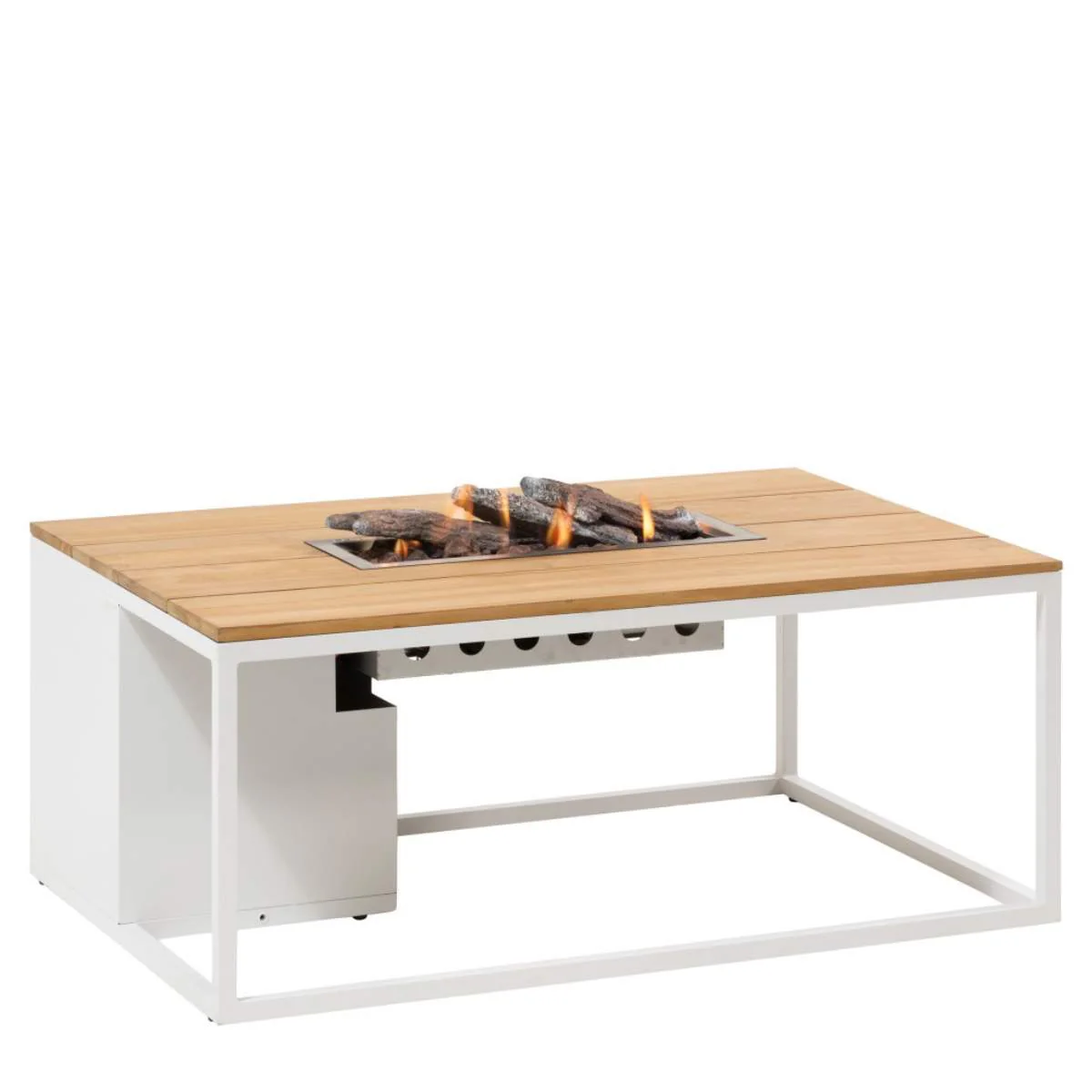 Pacific Lifestyle Cosiloft 120 White and Teak Fire Pit Table - Image 4