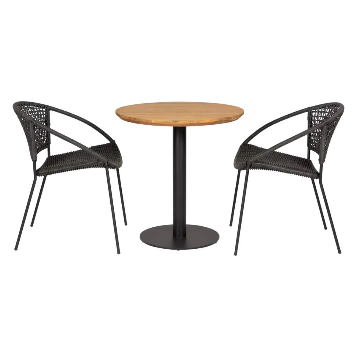 Pacific Lifestyle Dakota Black Outdoor Bistro Set - Image 4