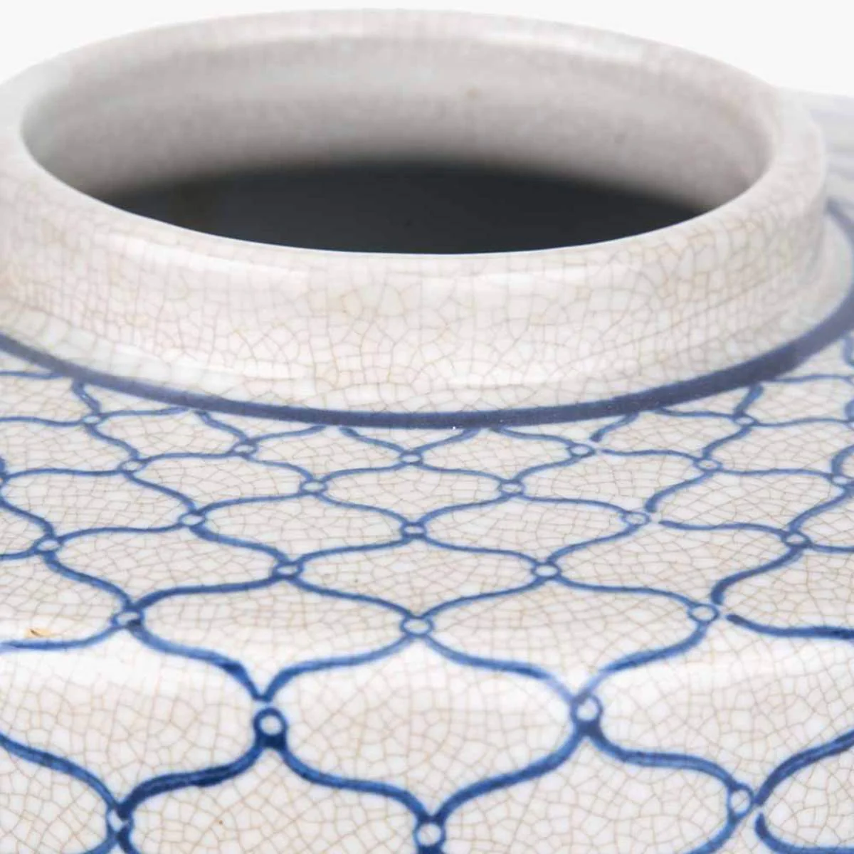 Pacific Lifestyle Demetri Grey and Blue Ceramic Lidded Ginger Jar - Image 4