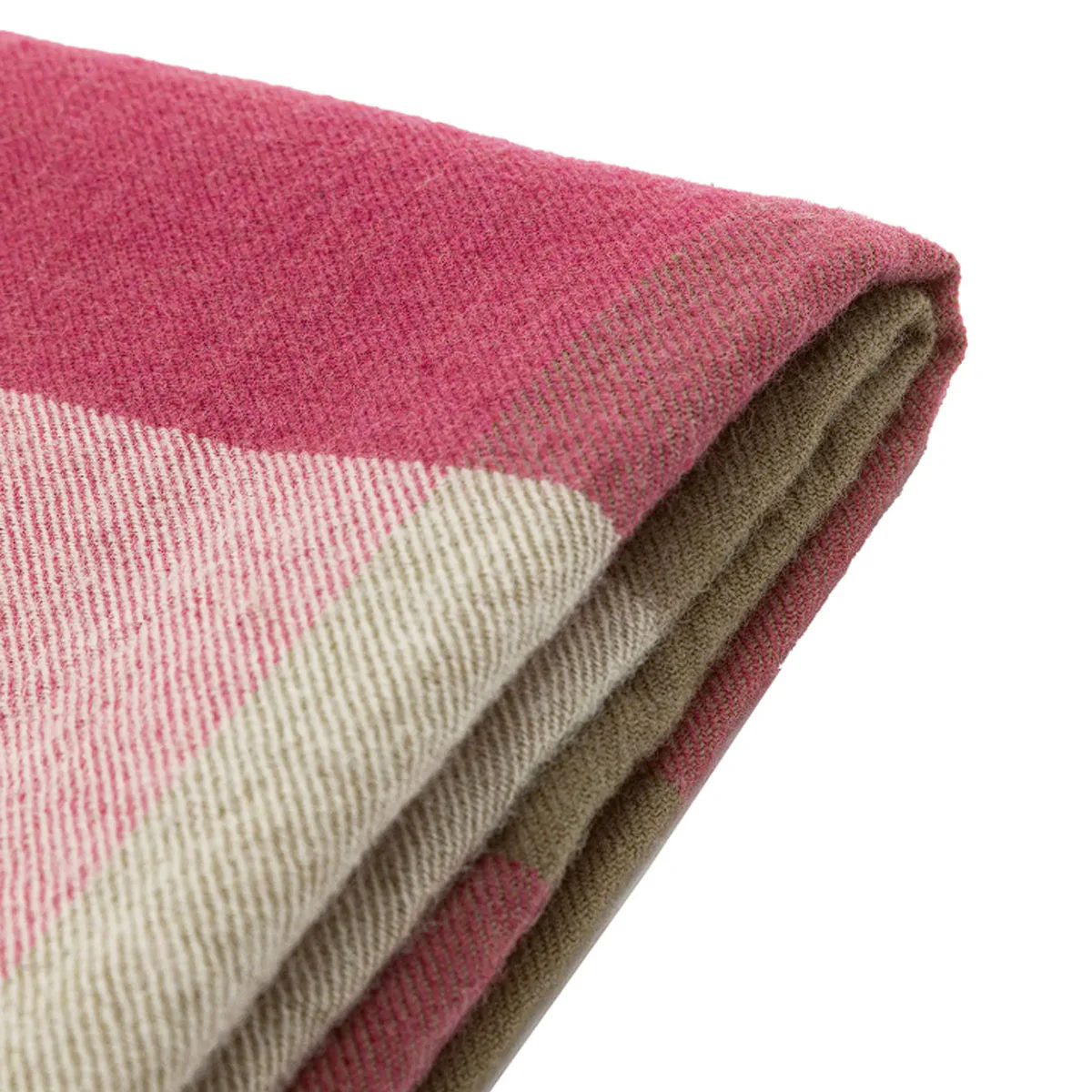 Gallery Direct Dursley Check Throw Cranberry and Olive - Image 3