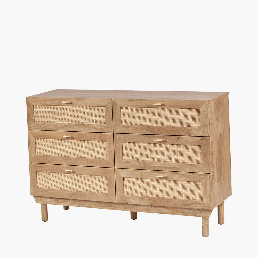 Pacific Lifestyle Emil Natural Rattan 6 Drawer Unit - Image 2