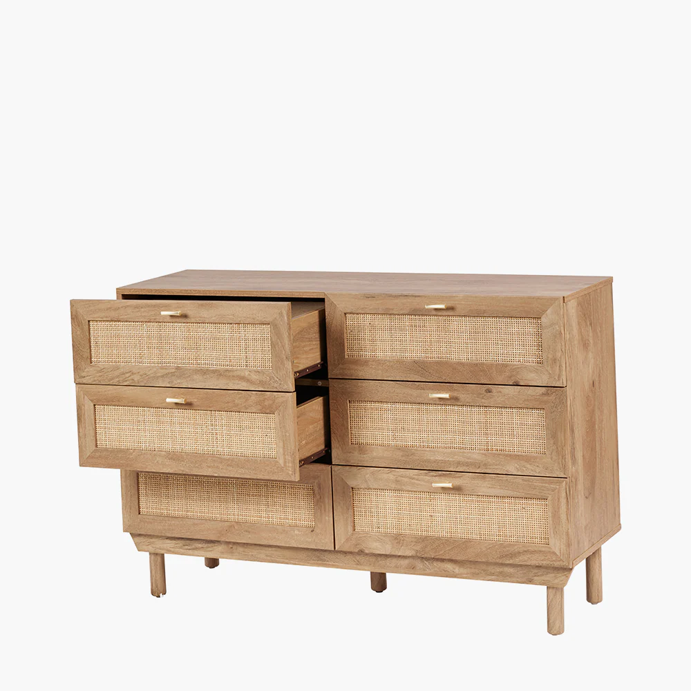 Pacific Lifestyle Emil Natural Rattan 6 Drawer Unit - Image 4