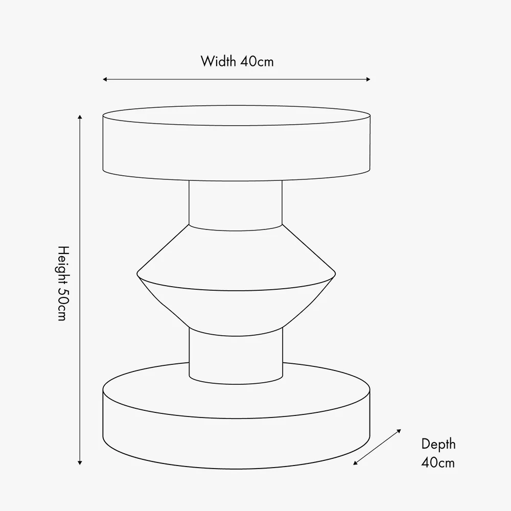 Pacific Lifestyle Eskil Black Fibrestone Side Table - Image 5
