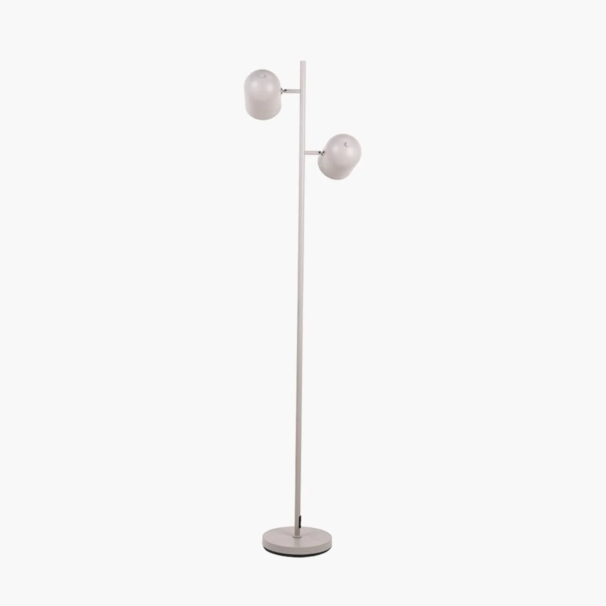 Pacific Lifestyle Finn Grey Metal Cloche Two Head Floor Lamp - Image 3