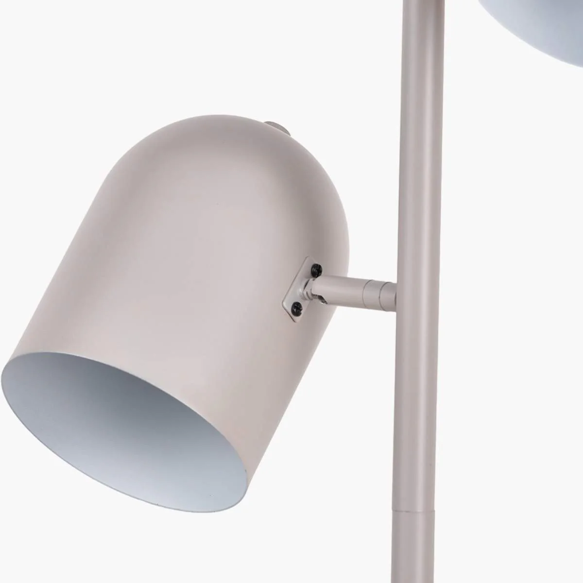Pacific Lifestyle Finn Grey Metal Cloche Two Head Floor Lamp - Image 4
