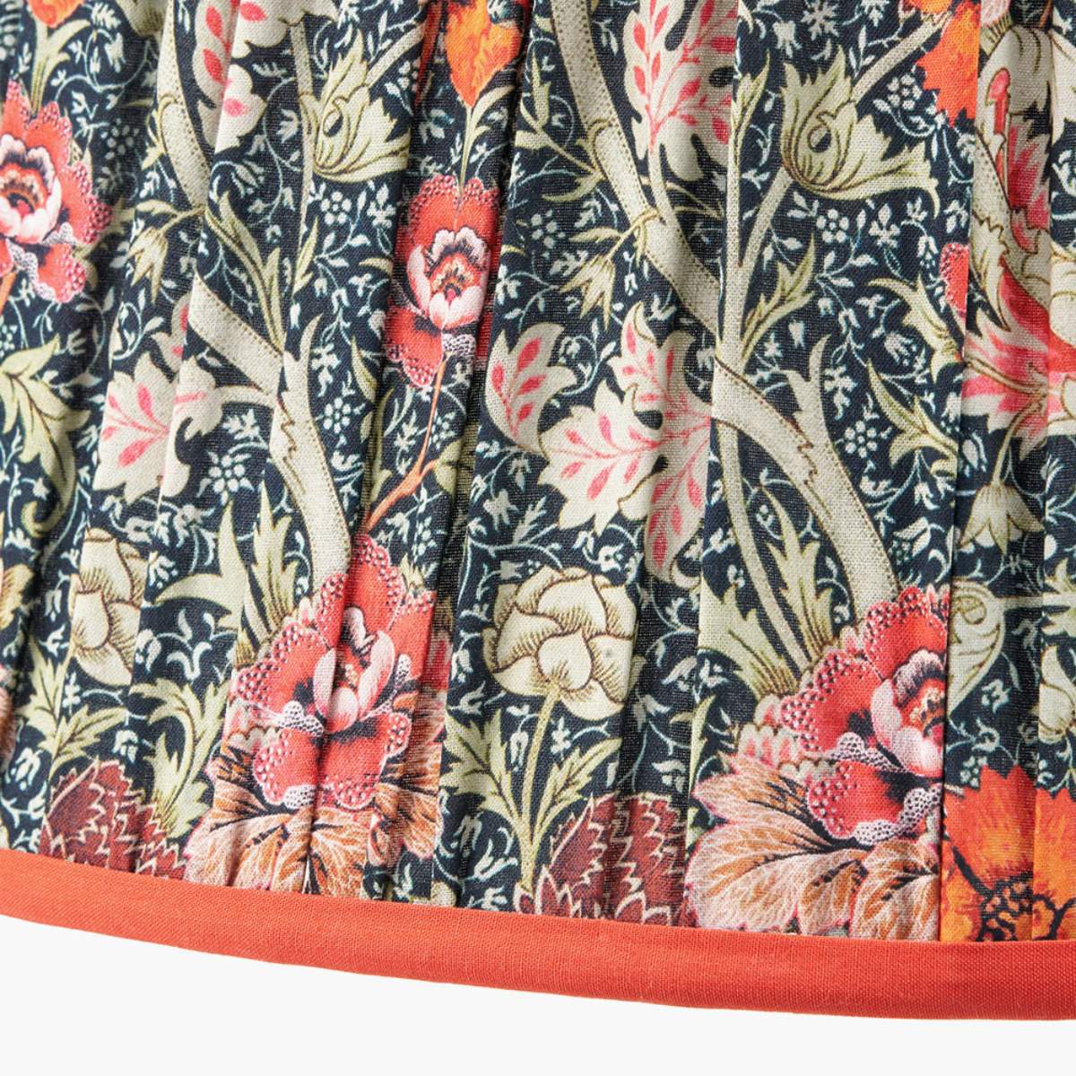 Pacific Lifestyle Floressa Red Floral Patterned Mushroom Pleat Tapered Lamp Shade - Image 9