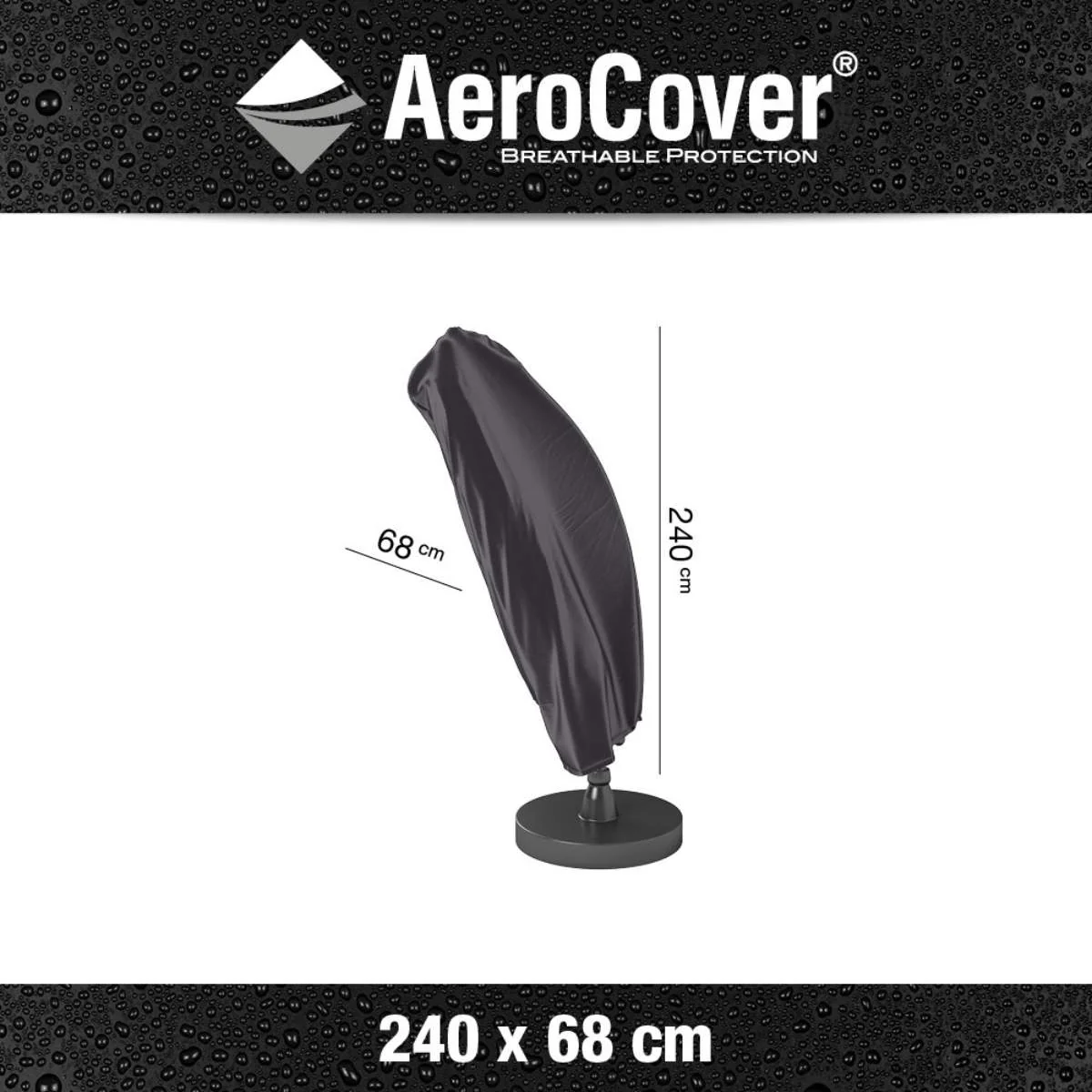 Pacific Lifestyle Free Arm Parasol Aerocover 240 x 68cm - Image 2