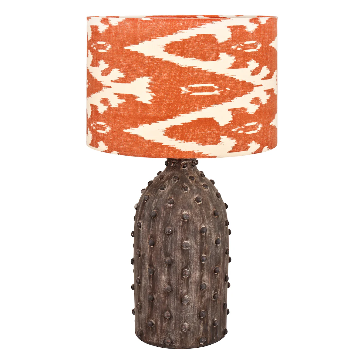 Pacific Lifestyle Freja Textured Dot Grey Stoneware Table Lamp Base - Image 4