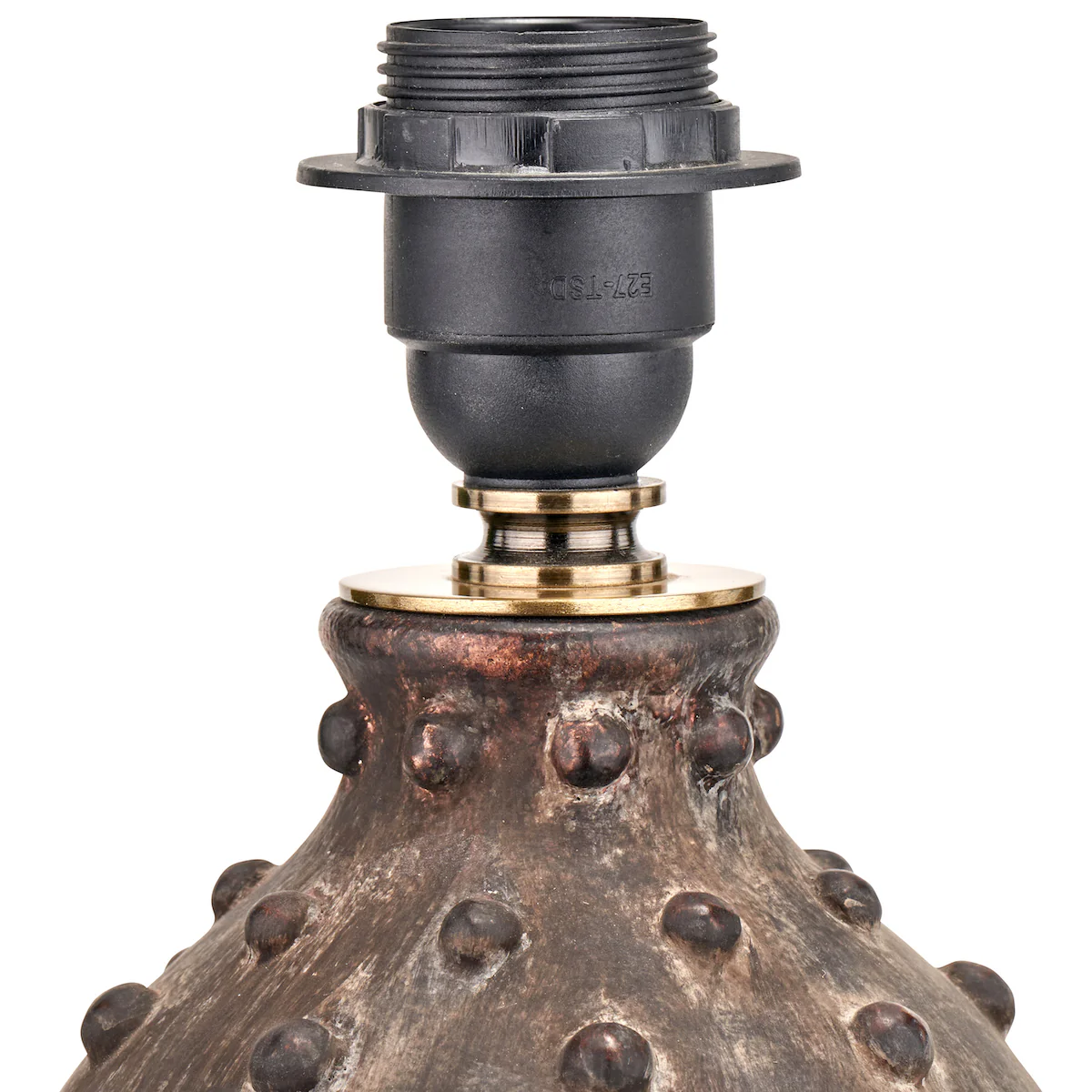 Pacific Lifestyle Freja Textured Dot Grey Stoneware Table Lamp Base - Image 5