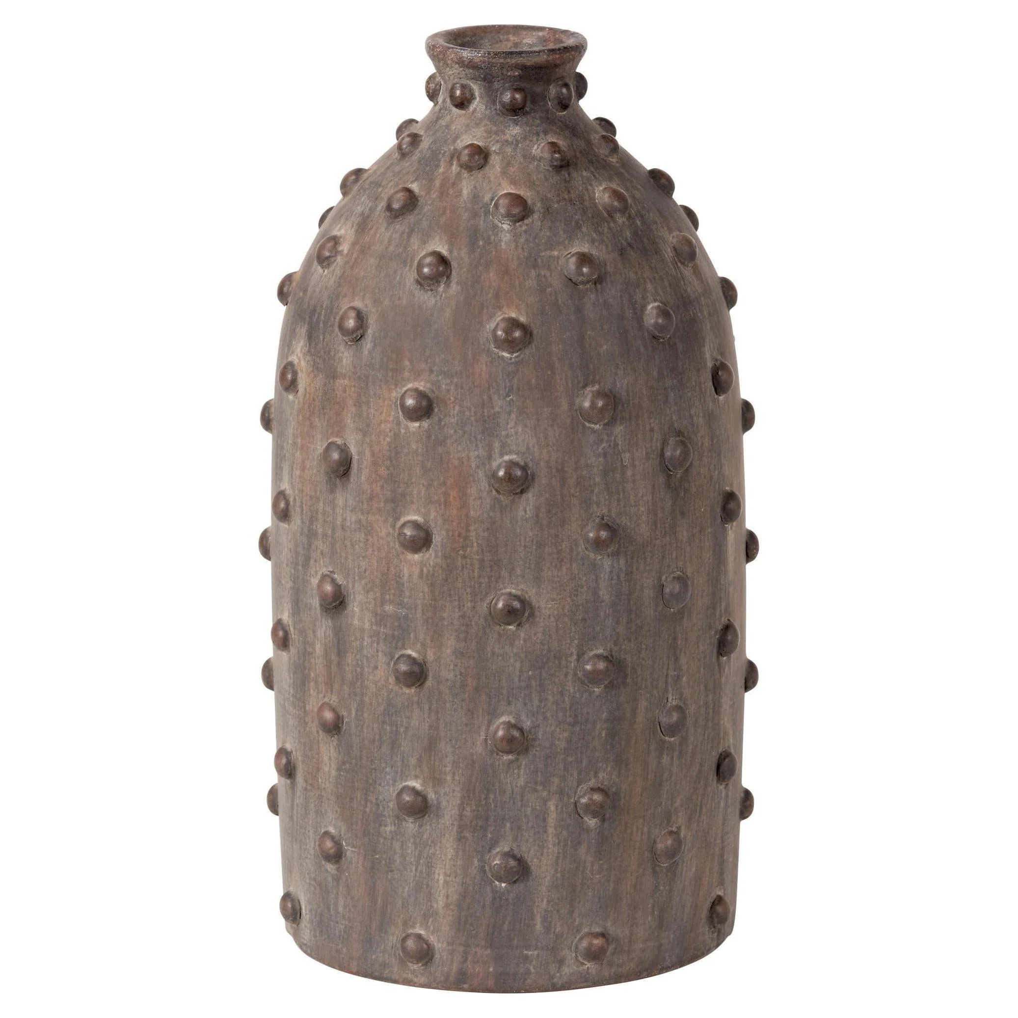 Pacific Lifestyle Freja Textured Dot Grey Stoneware Vase