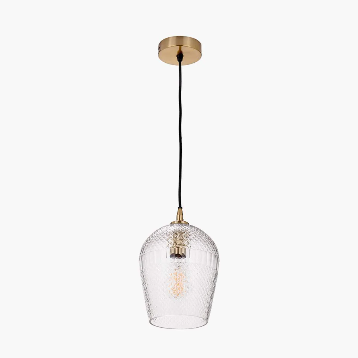 Pacific Lifestyle Giselle Diamond Design Clear Handcut Glass Pendant - Image 3
