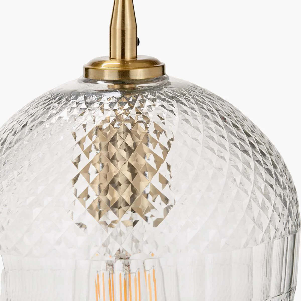 Pacific Lifestyle Giselle Diamond Design Clear Handcut Glass Pendant - Image 5