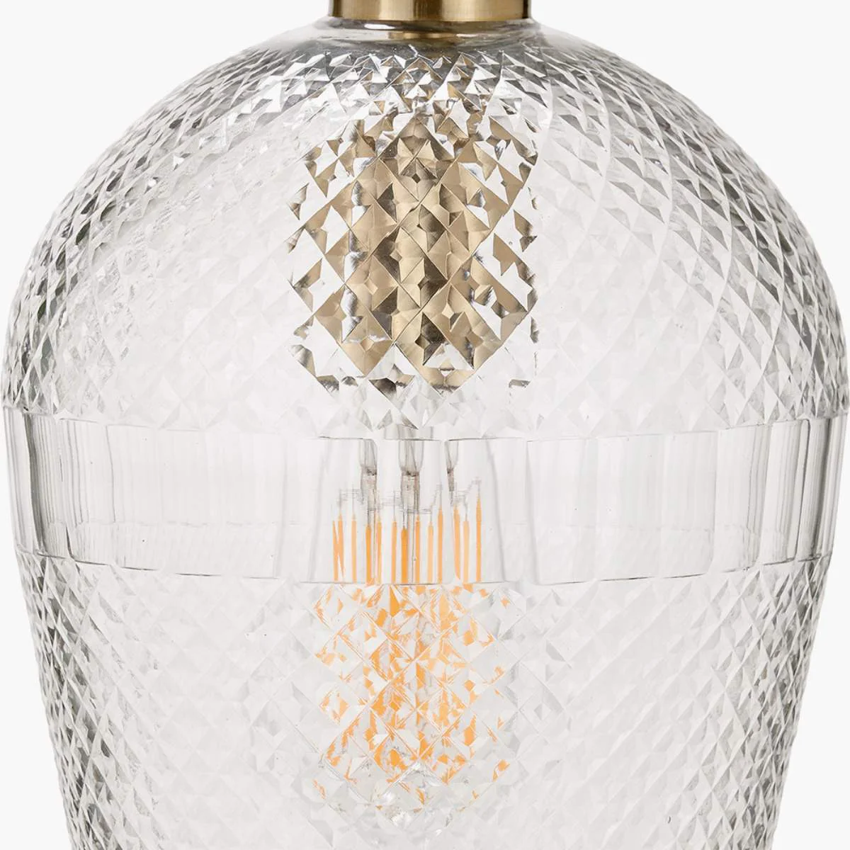 Pacific Lifestyle Giselle Diamond Design Clear Handcut Glass Pendant - Image 6