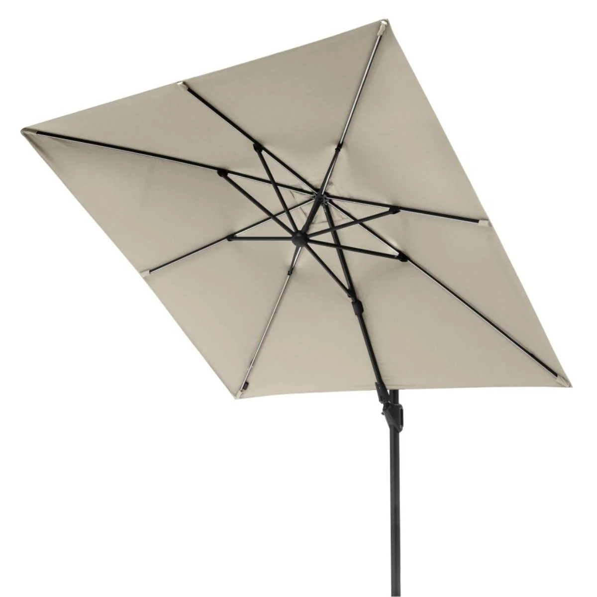 Pacific Lifestyle Glow Challenger T2 3m Square Champagne Free Arm Parasol - Image 4