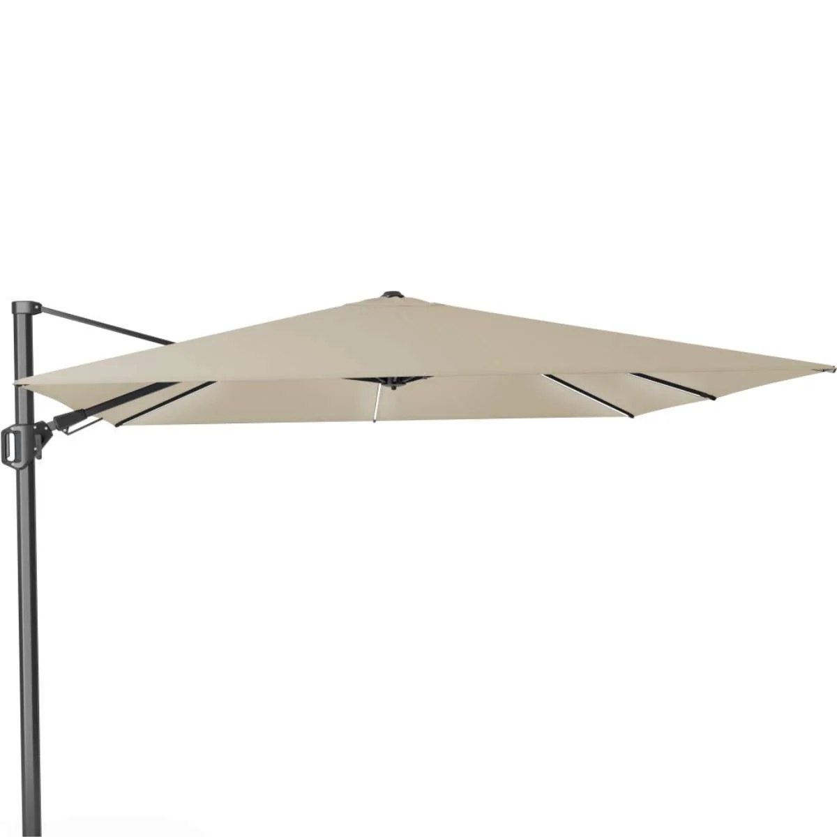 Pacific Lifestyle Glow Challenger T2 3m Square Premium Champagne Free Arm Parasol