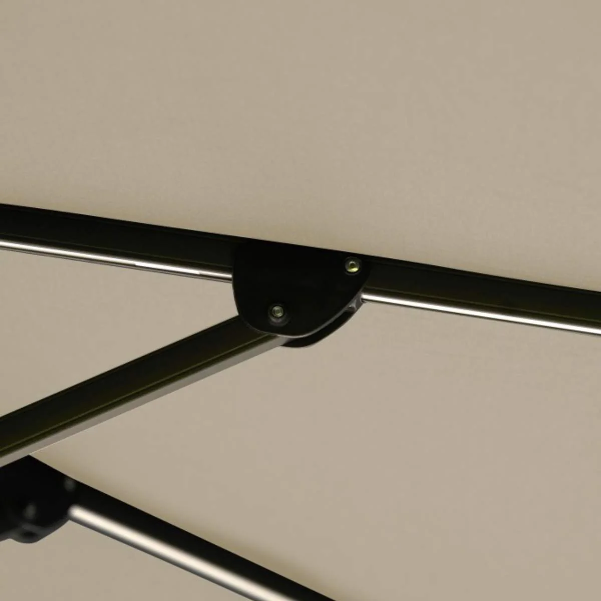 Pacific Lifestyle Glow Challenger T2 3m Square Premium Champagne Free Arm Parasol - Image 6