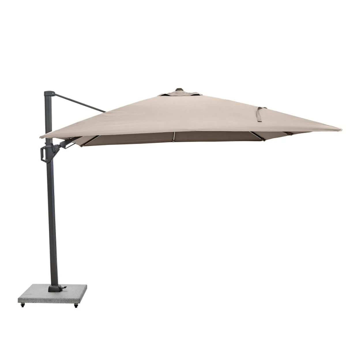 Pacific Lifestyle Glow Challenger T2 3m Square Taupe Free Arm Parasol - Image 3