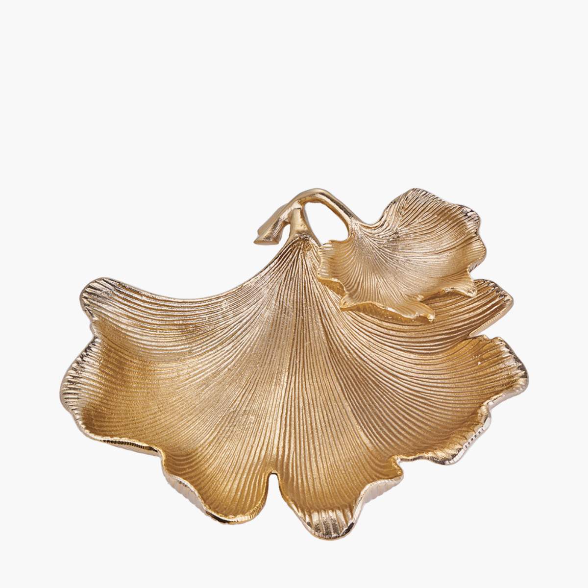 Pacific Lifestyle Gold Metal Dual Gingko Leaf Bowl - Image 3