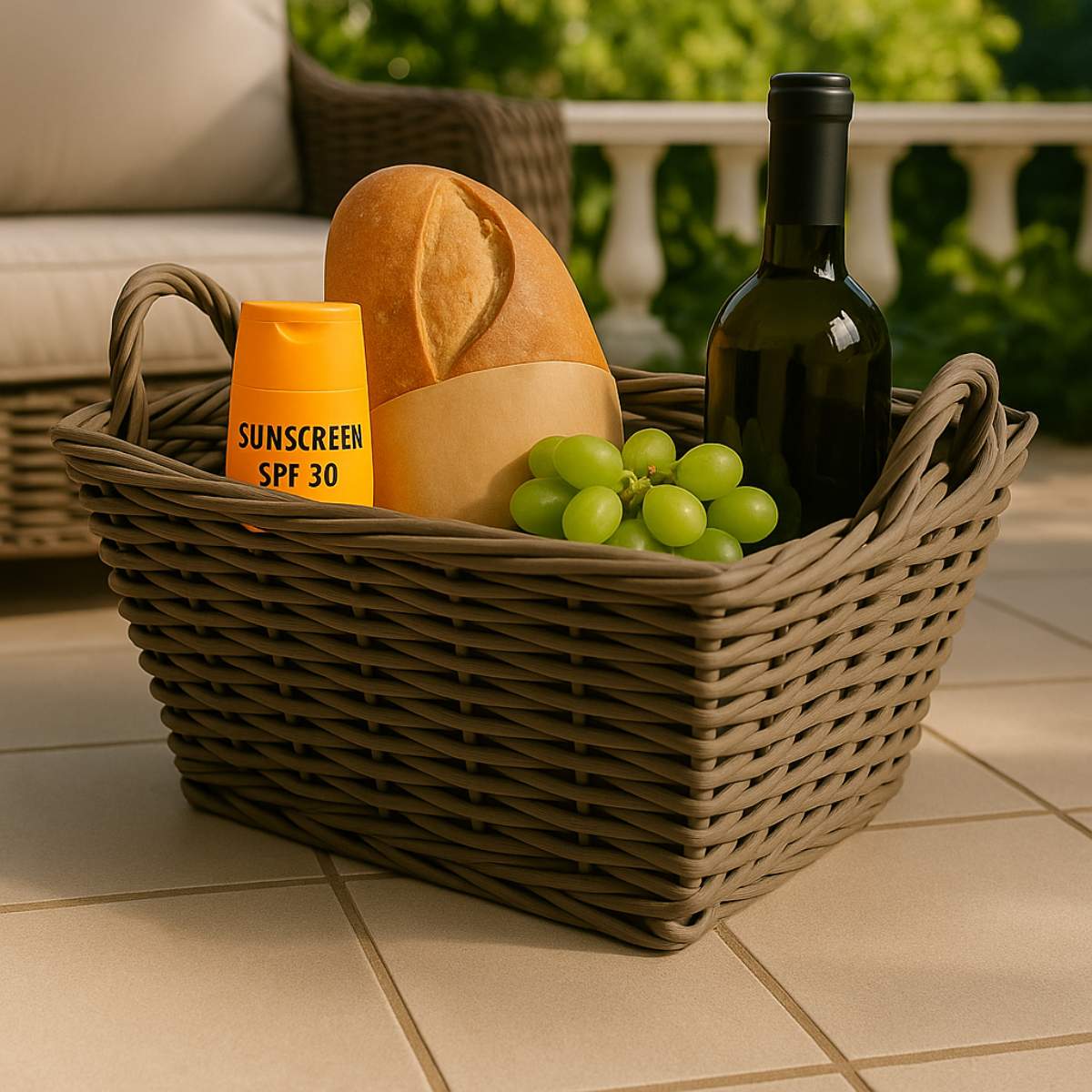 Pacific Lifestyle Grey Kubu Rectangular Storage Basket - Image 2