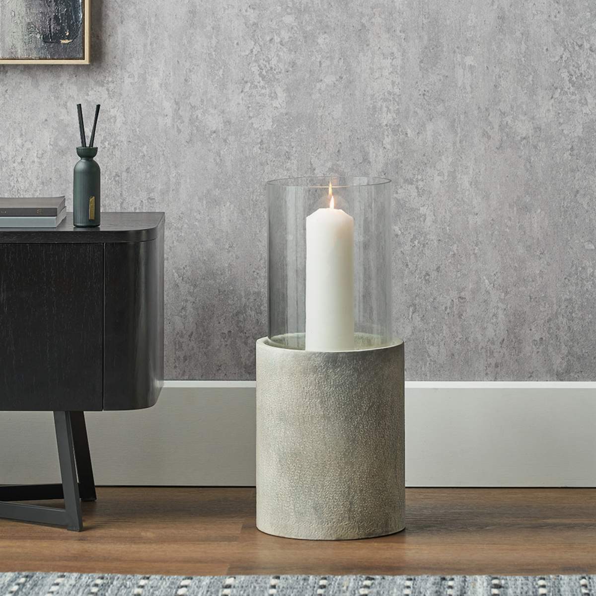 Pacific Lifestyle Grey Metal and Clear Glass Hurricane - Image 17