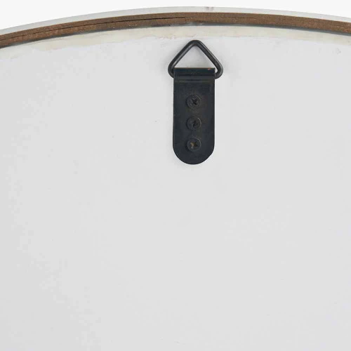 Pacific Lifestyle Grey Oak Wood Veener Slim Frame Round Mirror Large - Image 5